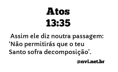 ATOS 13:35 NVI NOVA VERSÃO INTERNACIONAL