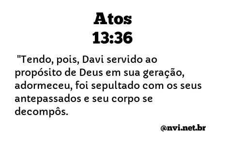 ATOS 13:36 NVI NOVA VERSÃO INTERNACIONAL