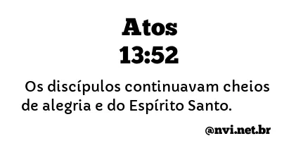 ATOS 13:52 NVI NOVA VERSÃO INTERNACIONAL