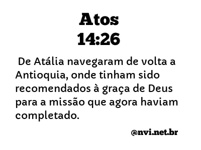 ATOS 14:26 NVI NOVA VERSÃO INTERNACIONAL