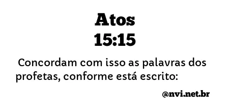 ATOS 15:15 NVI NOVA VERSÃO INTERNACIONAL