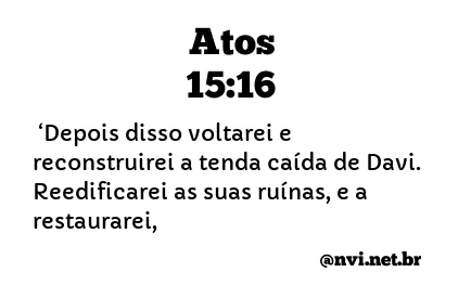 ATOS 15:16 NVI NOVA VERSÃO INTERNACIONAL