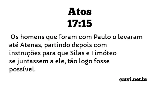 ATOS 17:15 NVI NOVA VERSÃO INTERNACIONAL