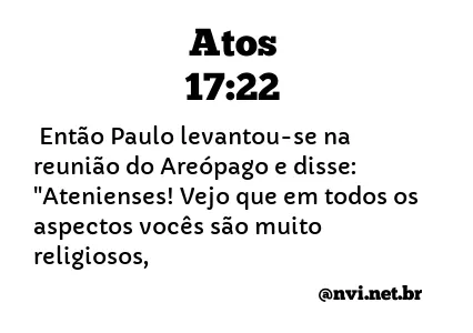 ATOS 17:22 NVI NOVA VERSÃO INTERNACIONAL