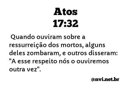 ATOS 17:32 NVI NOVA VERSÃO INTERNACIONAL