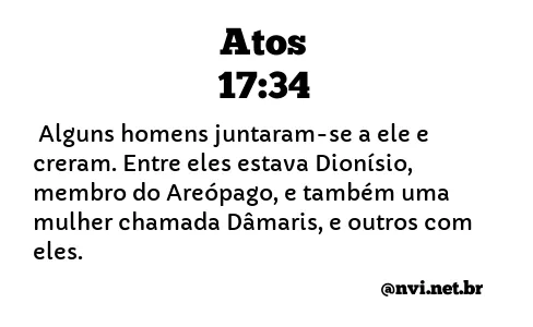 ATOS 17:34 NVI NOVA VERSÃO INTERNACIONAL