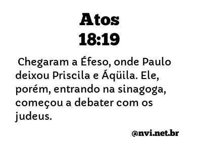 ATOS 18:19 NVI NOVA VERSÃO INTERNACIONAL