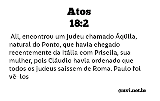 ATOS 18:2 NVI NOVA VERSÃO INTERNACIONAL