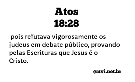 ATOS 18:28 NVI NOVA VERSÃO INTERNACIONAL