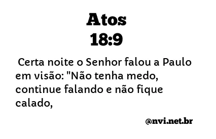 ATOS 18:9 NVI NOVA VERSÃO INTERNACIONAL