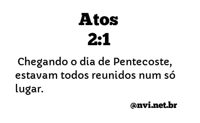 ATOS 2:1 NVI NOVA VERSÃO INTERNACIONAL