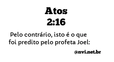 ATOS 2:16 NVI NOVA VERSÃO INTERNACIONAL