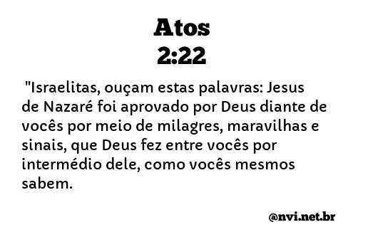 ATOS 2:22 NVI NOVA VERSÃO INTERNACIONAL