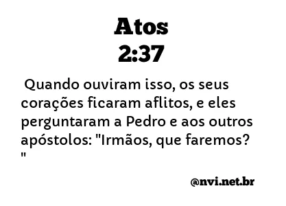 ATOS 2:37 NVI NOVA VERSÃO INTERNACIONAL