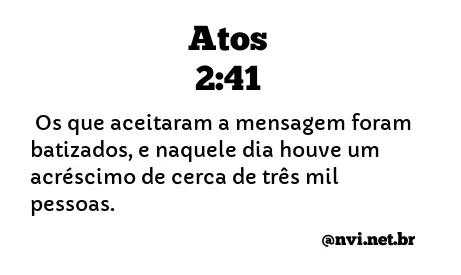 ATOS 2:41 NVI NOVA VERSÃO INTERNACIONAL