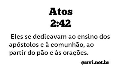 ATOS 2:42 NVI NOVA VERSÃO INTERNACIONAL