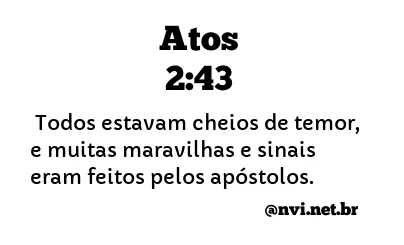 ATOS 2:43 NVI NOVA VERSÃO INTERNACIONAL