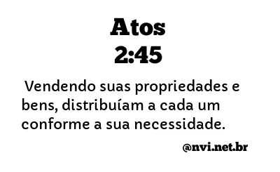 ATOS 2:45 NVI NOVA VERSÃO INTERNACIONAL