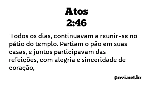 ATOS 2:46 NVI NOVA VERSÃO INTERNACIONAL