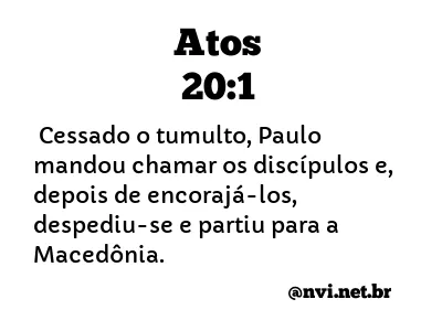 ATOS 20:1 NVI NOVA VERSÃO INTERNACIONAL