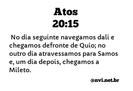 ATOS 20:15 NVI NOVA VERSÃO INTERNACIONAL