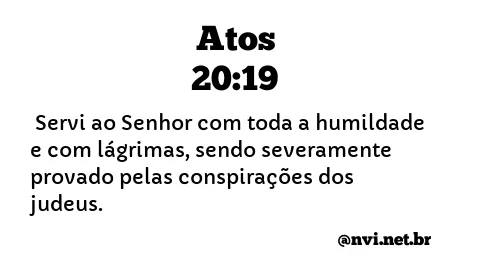 ATOS 20:19 NVI NOVA VERSÃO INTERNACIONAL