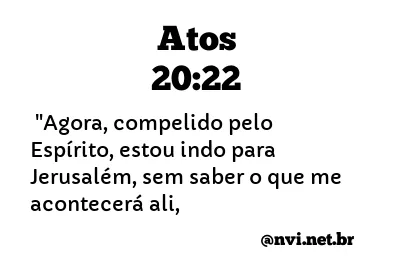 ATOS 20:22 NVI NOVA VERSÃO INTERNACIONAL