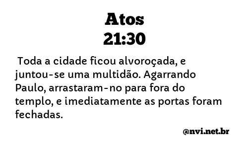 ATOS 21:30 NVI NOVA VERSÃO INTERNACIONAL