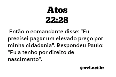 ATOS 22:28 NVI NOVA VERSÃO INTERNACIONAL