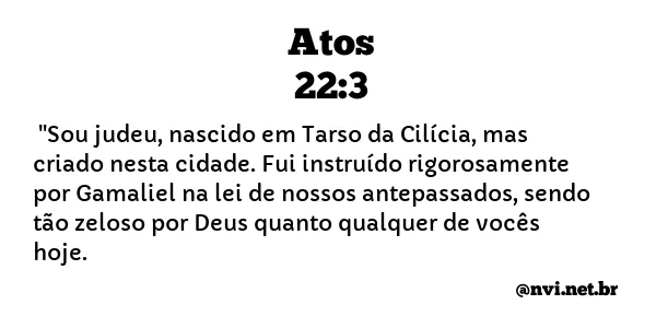 ATOS 22:3 NVI NOVA VERSÃO INTERNACIONAL