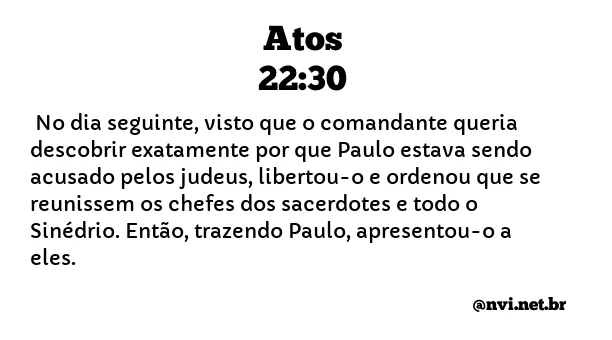 ATOS 22:30 NVI NOVA VERSÃO INTERNACIONAL