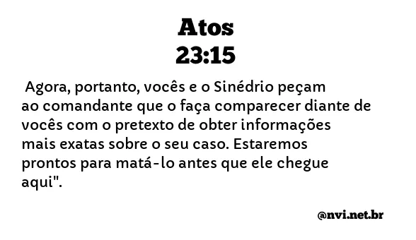 ATOS 23:15 NVI NOVA VERSÃO INTERNACIONAL