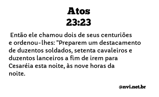 ATOS 23:23 NVI NOVA VERSÃO INTERNACIONAL