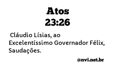 ATOS 23:26 NVI NOVA VERSÃO INTERNACIONAL