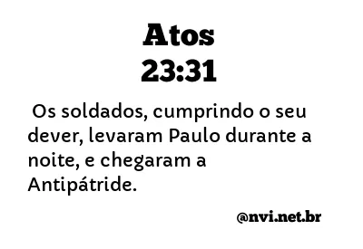 ATOS 23:31 NVI NOVA VERSÃO INTERNACIONAL