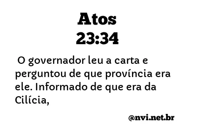 ATOS 23:34 NVI NOVA VERSÃO INTERNACIONAL