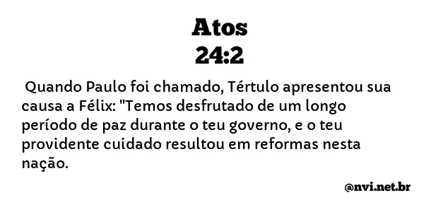 ATOS 24:2 NVI NOVA VERSÃO INTERNACIONAL