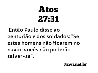 ATOS 27:31 NVI NOVA VERSÃO INTERNACIONAL