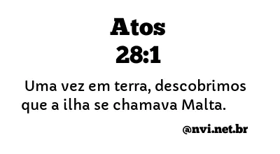 ATOS 28:1 NVI NOVA VERSÃO INTERNACIONAL