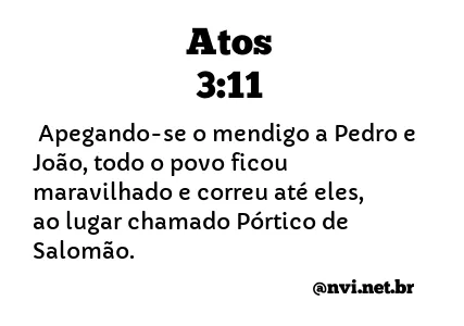 ATOS 3:11 NVI NOVA VERSÃO INTERNACIONAL