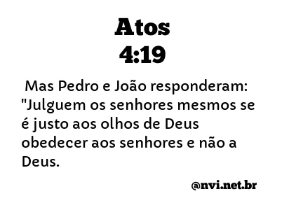 ATOS 4:19 NVI NOVA VERSÃO INTERNACIONAL