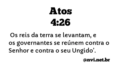 ATOS 4:26 NVI NOVA VERSÃO INTERNACIONAL