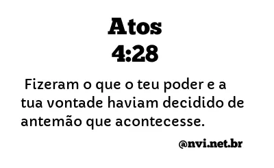 ATOS 4:28 NVI NOVA VERSÃO INTERNACIONAL