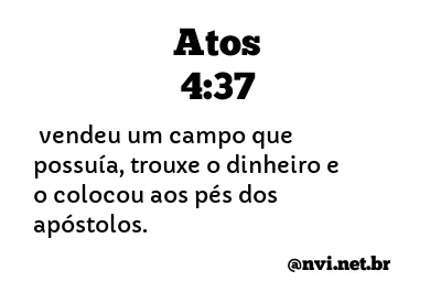 ATOS 4:37 NVI NOVA VERSÃO INTERNACIONAL