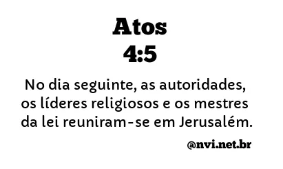 ATOS 4:5 NVI NOVA VERSÃO INTERNACIONAL