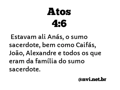 ATOS 4:6 NVI NOVA VERSÃO INTERNACIONAL