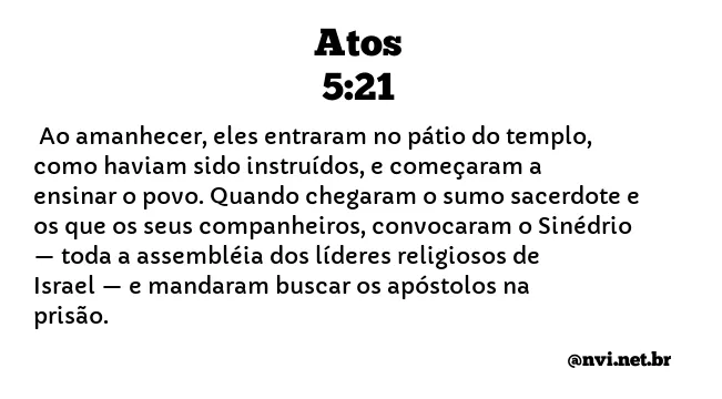 ATOS 5:21 NVI NOVA VERSÃO INTERNACIONAL