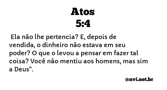 ATOS 5:4 NVI NOVA VERSÃO INTERNACIONAL