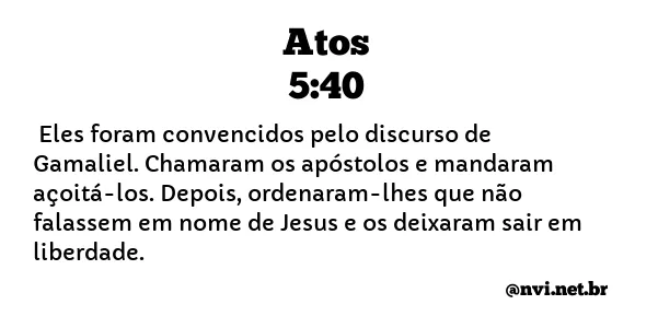 ATOS 5:40 NVI NOVA VERSÃO INTERNACIONAL