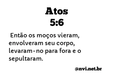 ATOS 5:6 NVI NOVA VERSÃO INTERNACIONAL